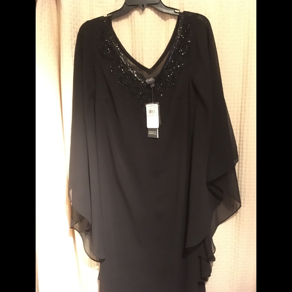 Adriana Papell NWT sequin/bead batwing dress - 10